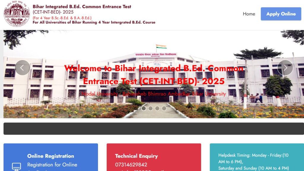 Bihar CET Int BEd 4 Yrs Online Form 2025
