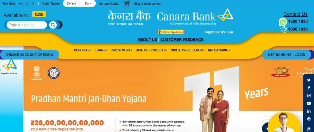Canara Bank Apprentice 3500 Posts Online Form 2025
