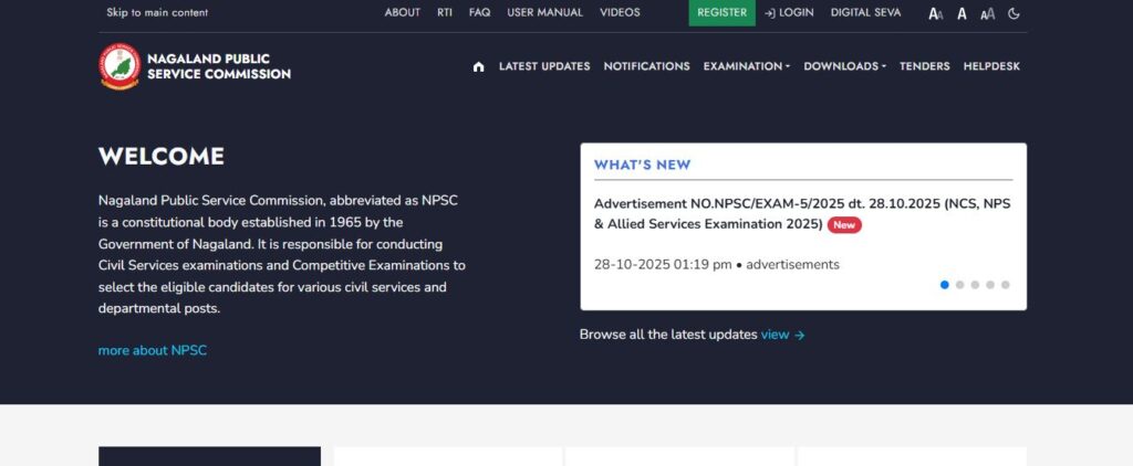NPSC Nagaland Various Post Recruitment 2025: Apply Online