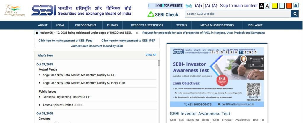 SEBI Officer Grade A (Assistant Manager) 110 Posts Online Form 2025