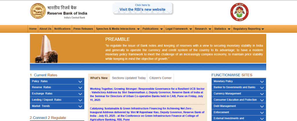 RBI Lateral Recruitment of Experts Online Form 2025