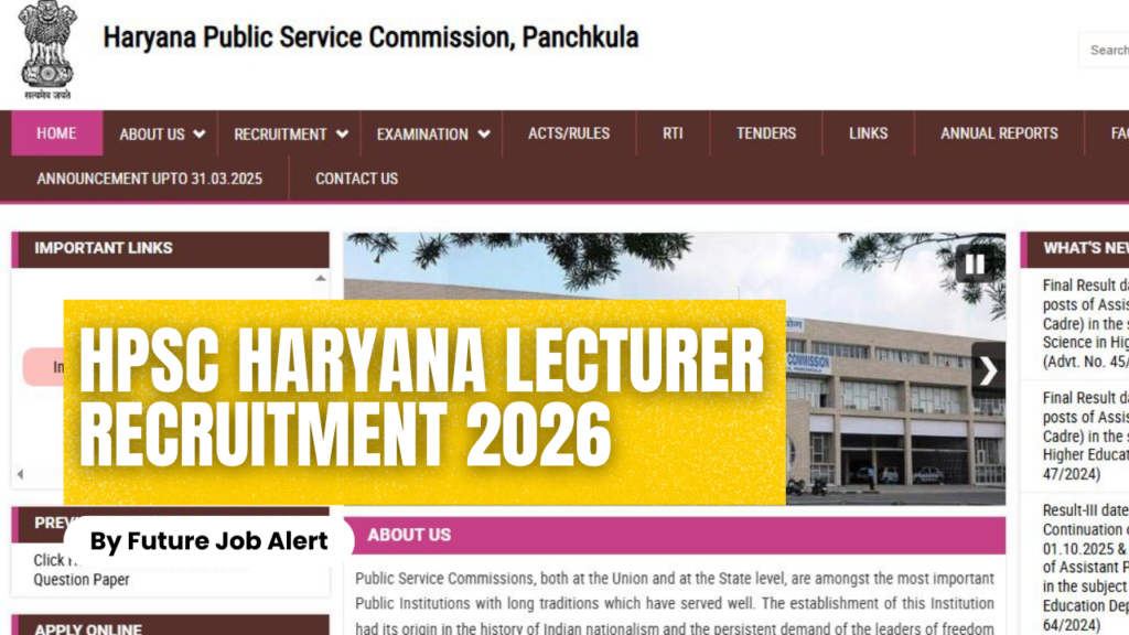 HPSC Haryana Lecturer