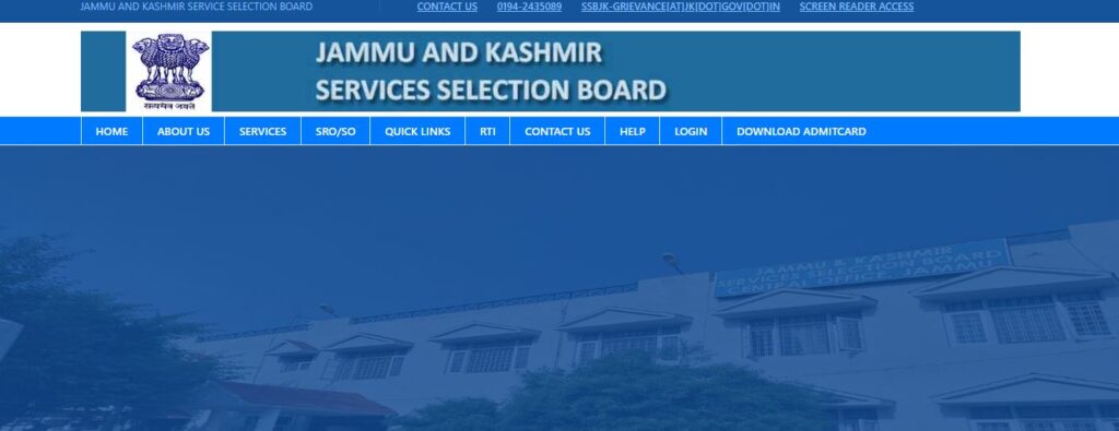 Jammu Kashmir JKSSB Stock Assistant, Works Supervisor, & Others Online Form 2026