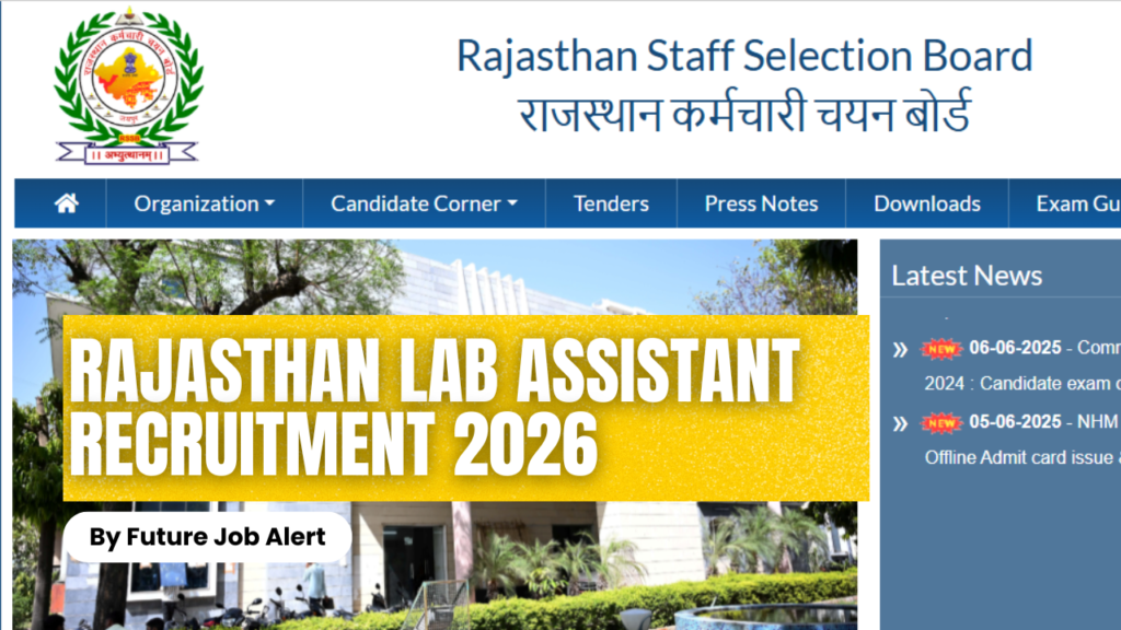 RSSB Rajasthan Lab Assistant 2026