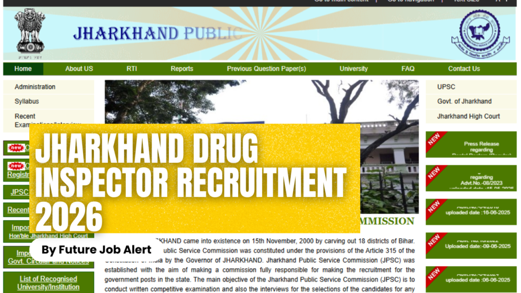 Jharkhand Drug Inspector 2026