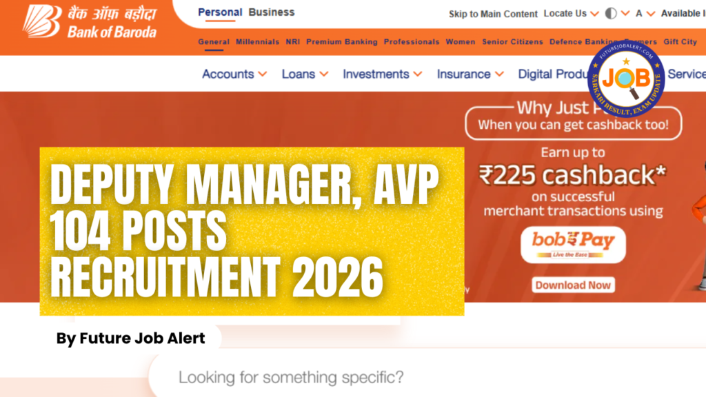 Bank of Baroda Deputy Manager, AVP