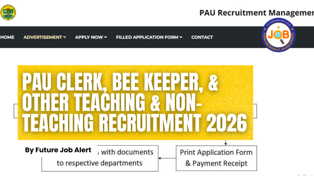 PAU Clerk, Bee Keeper, & Other Teaching & Non-Teaching Recruitment 2026