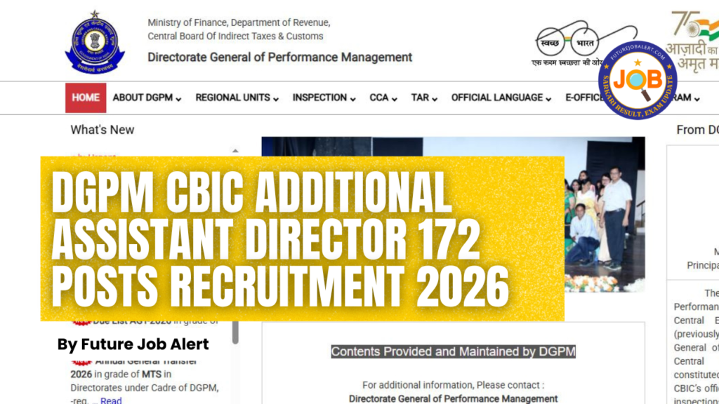 DGPM CBIC Additional Assistant Director