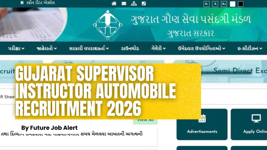 Gujarat Supervisor Instructor Automobile