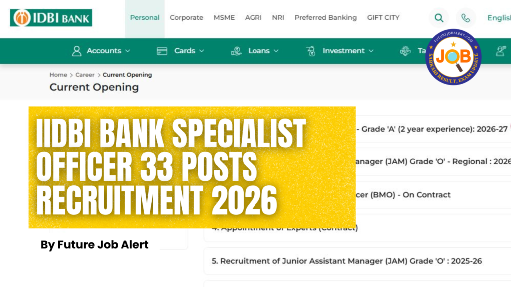 IDBI Bank Specialist Officer