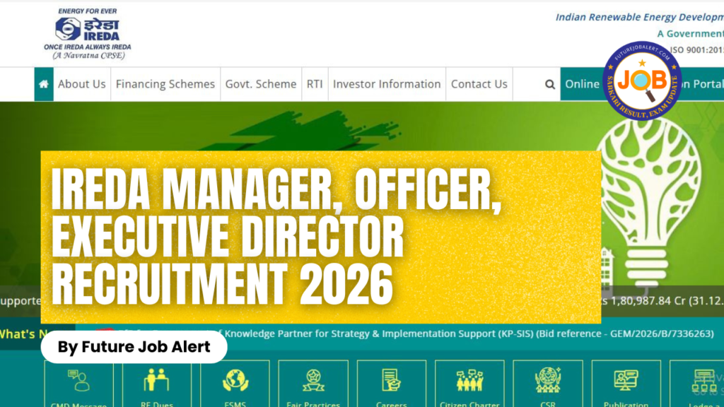 IREDA Manager, Officer, Executive Director