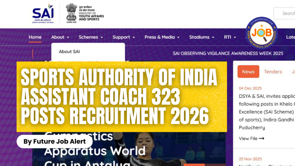 Sports Authority of India Assistant Coach