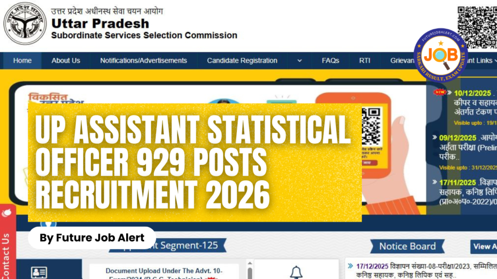 UPSSSC Assistant Statistical Officer / Assistant Research Officer