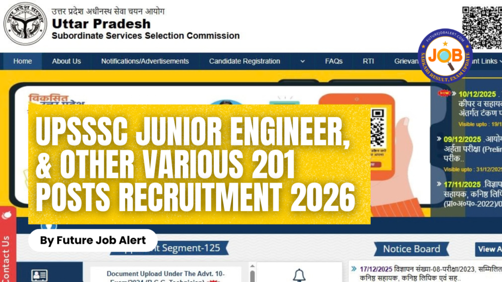 UPSSSC Junior Engineer, & Other Various