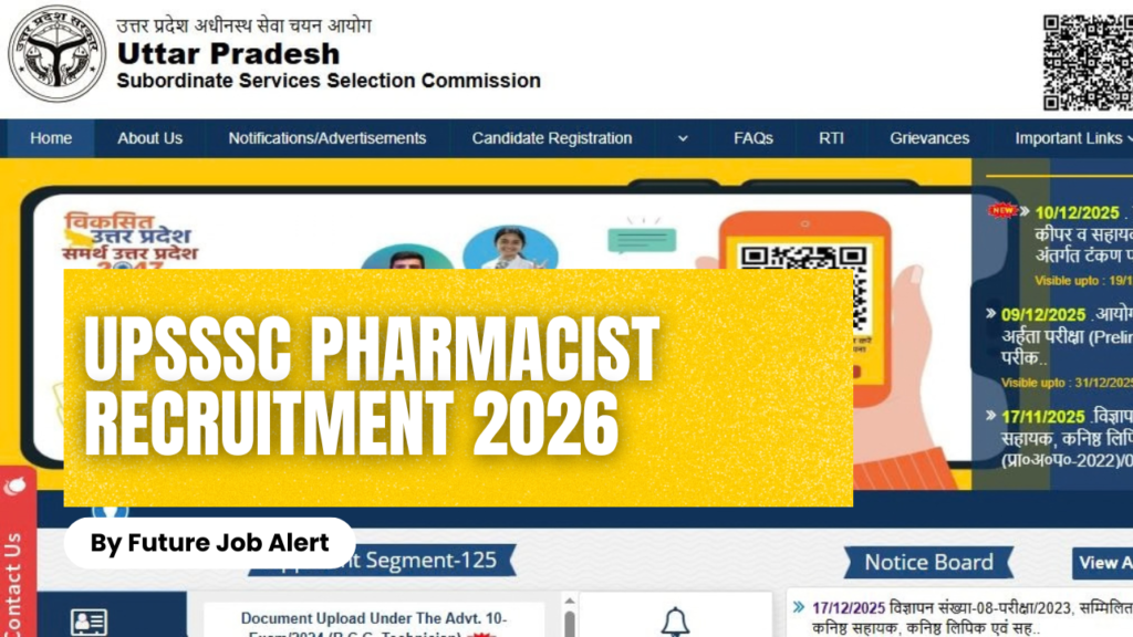 UPSSSC Pharmacist Recruitment