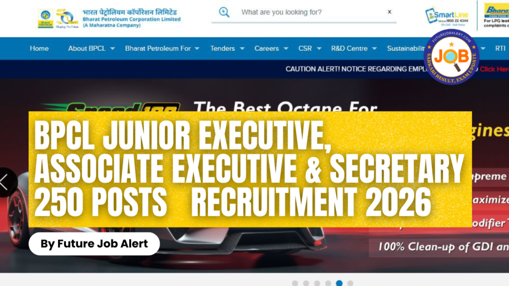BPCL Junior Executive, Associate Executive & Secretary