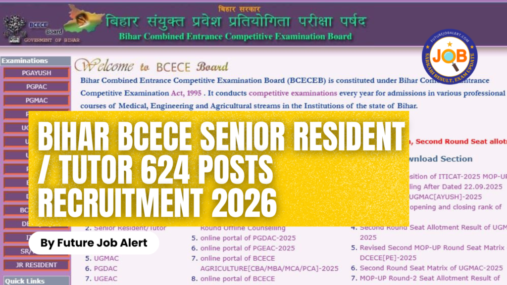 Bihar BCECE Senior Resident Tutor