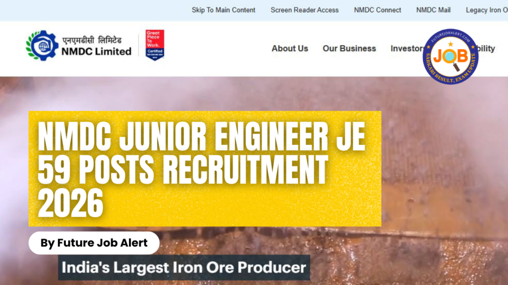 NMDC Junior Engineer JE