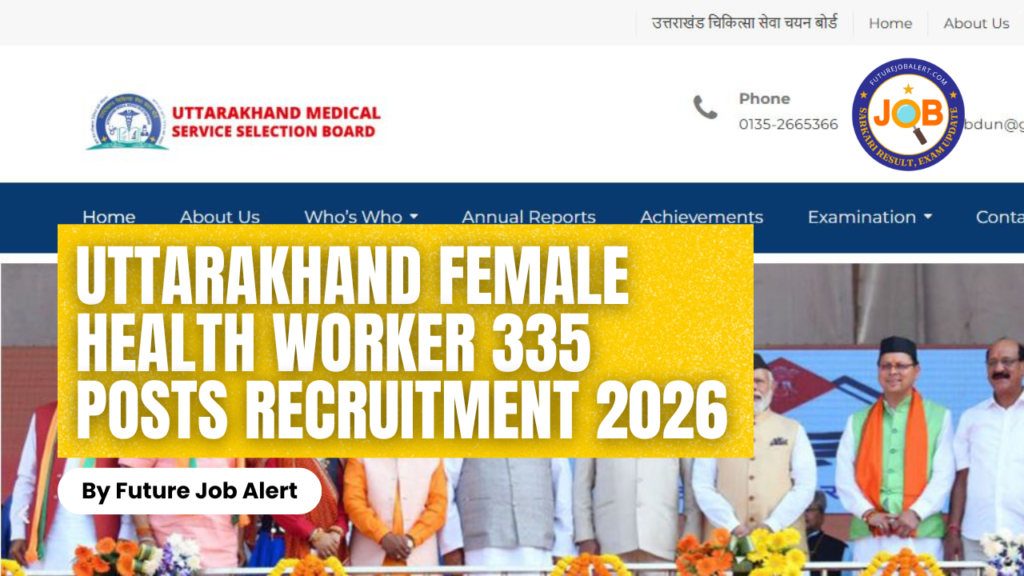UKMSSB Uttarakhand Female Health Worker ANM