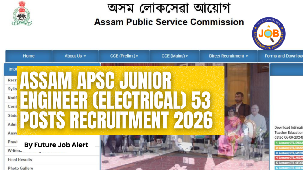 Assam APSC Junior Engineer (Electrical) 2026