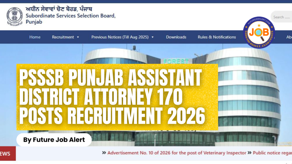 PSSSB Punjab Assistant District Attorney