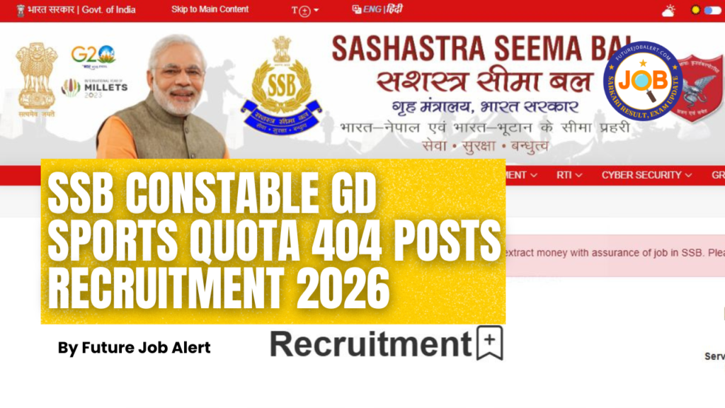 SSB Constable GD Sports Quota