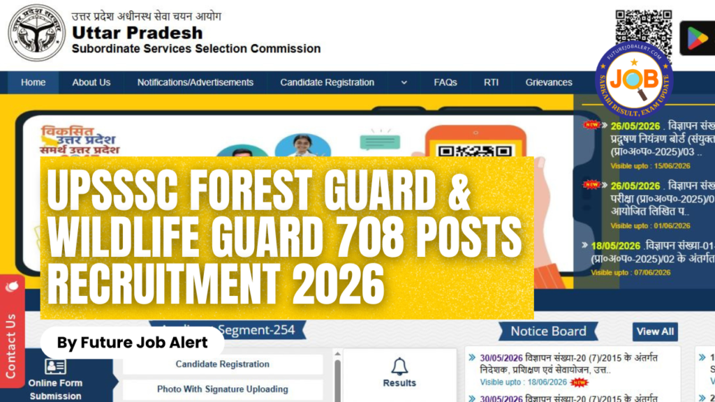 UPSSSC Forest Guard & Wildlife Guard 