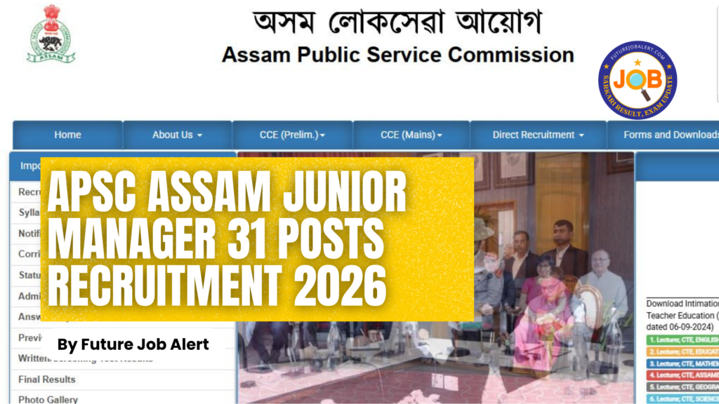 APSC Assam Junior Manager