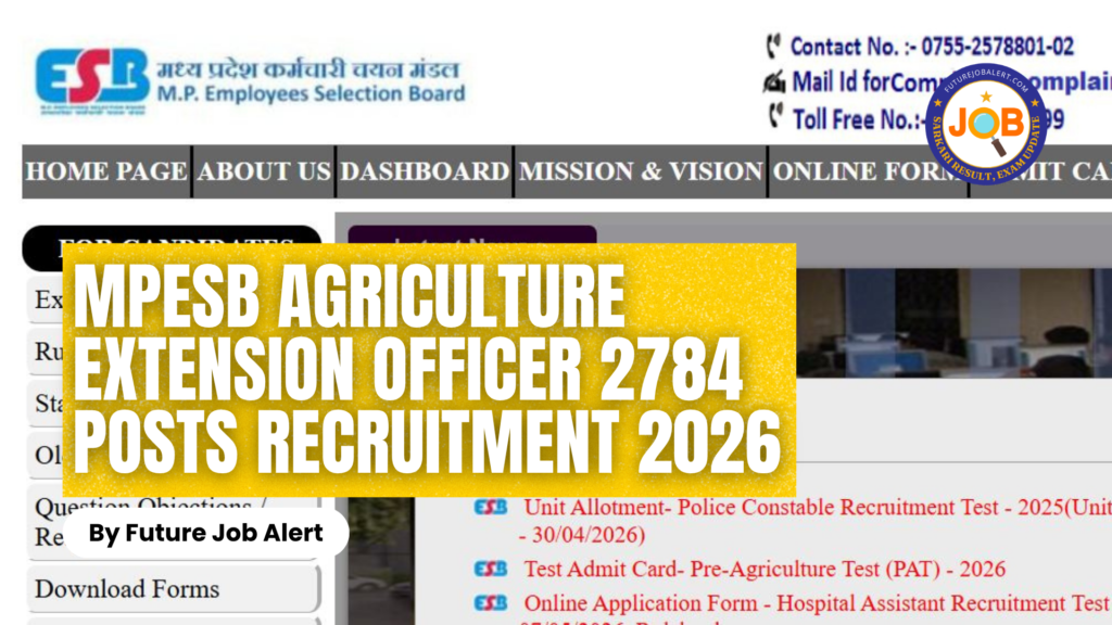 MPESB Rural Agriculture Extension Officer