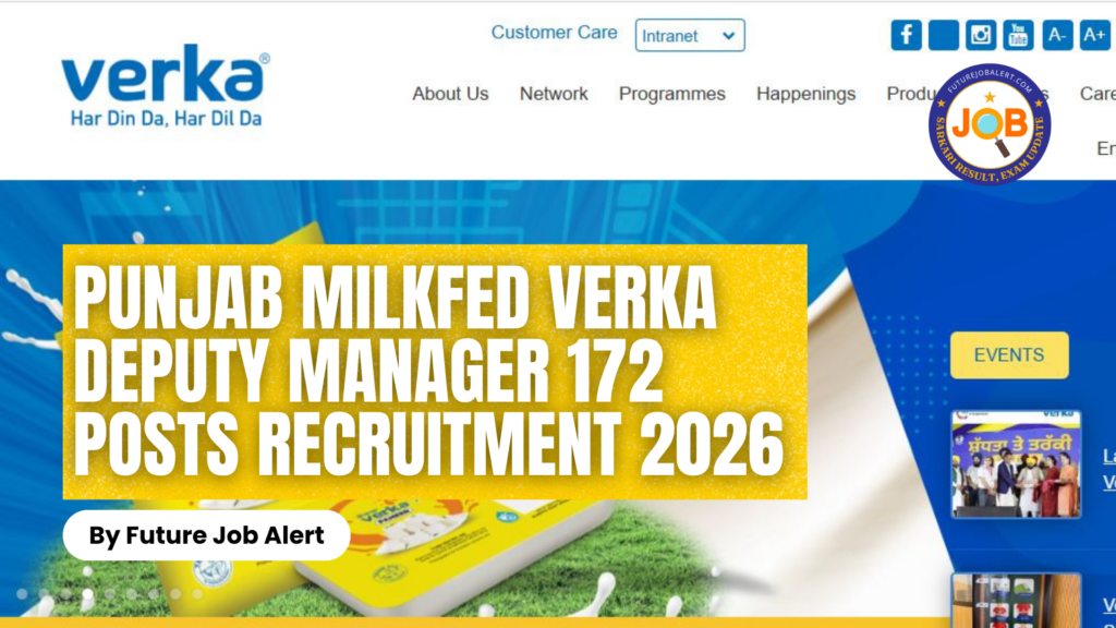 Punjab Milkfed Verka Deputy Manager 2026