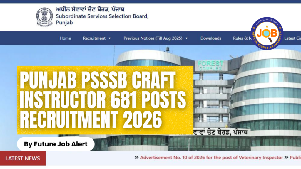 Punjab PSSSB Craft Instructor