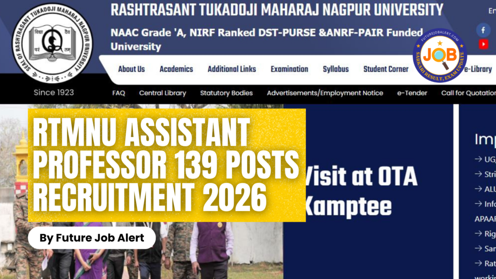 RTMNU Assistant Professor 2026