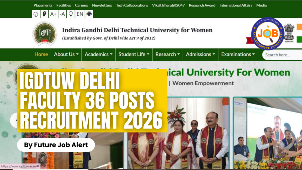 IGDTUW Delhi Faculty 2026