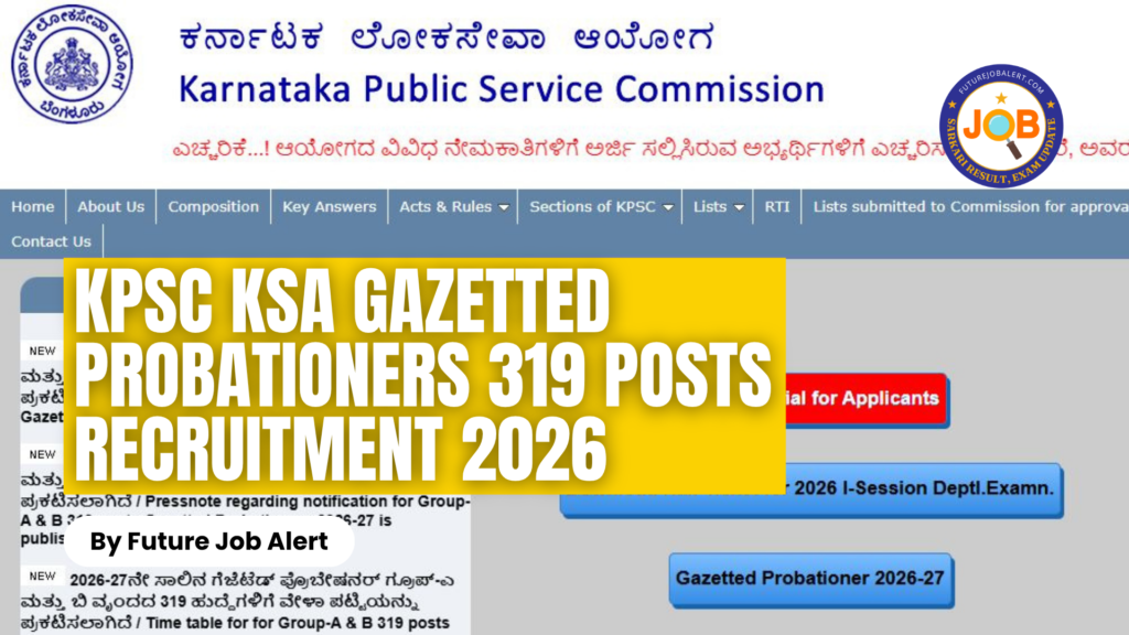KPSC Gazetted Probationers 2026