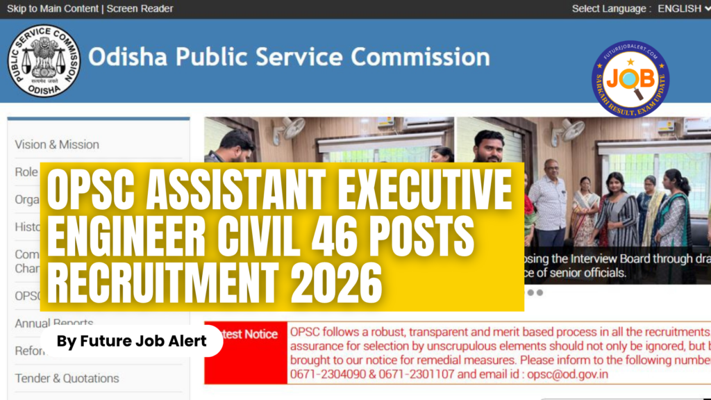 OPSC Assistant Executive Engineer Civil